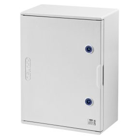 POLYESTER ENCLOSURE WITH BLANK DOOR FITTED WITH LOCK - 310X425X160 - IP66 - GREY RAL 7035
