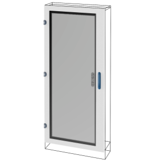 GLASS DOOR - QDX 630 L - FOR STRUCTURE 600X1000MM
