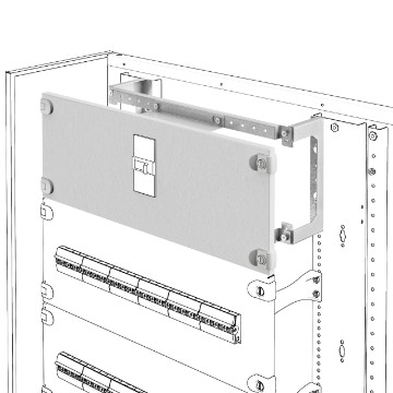 Kit di installazione per interruttori scatolati fino a 630 A in esecuzione fissa con manovra rotativa diretta